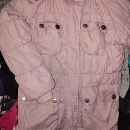 Pink padded winter coat age 2-3