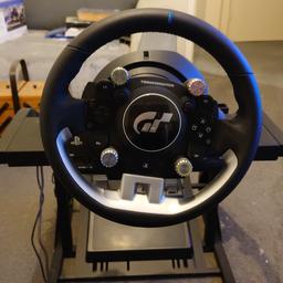 full SIM racing system, comprising a thrust master which has the steering box and wheel as well as the pedal box. as well as a replacement open steering wheel. also a full cockpit and racing seat. this is a large item so postage is not possible and collection required. driving system can be separated from the stand if required. buyer will be able to try before buying. works with playstation and PC but not Xbox. steering wheel and pedals can be sold separately as can the rig. 