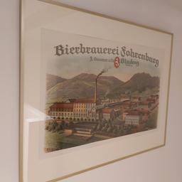 Biete aus meiner Sammlung eine Original Lithographie um 1910 von der Fohrenburger Brauerei/Österreich/ Vorarlberg Bludenz an Hersteller Eckert und Pflug Leipzig! 
Wurde schön vom Fachmann gerahmt mit Passepartout!
Tolles Sammlerstück!!