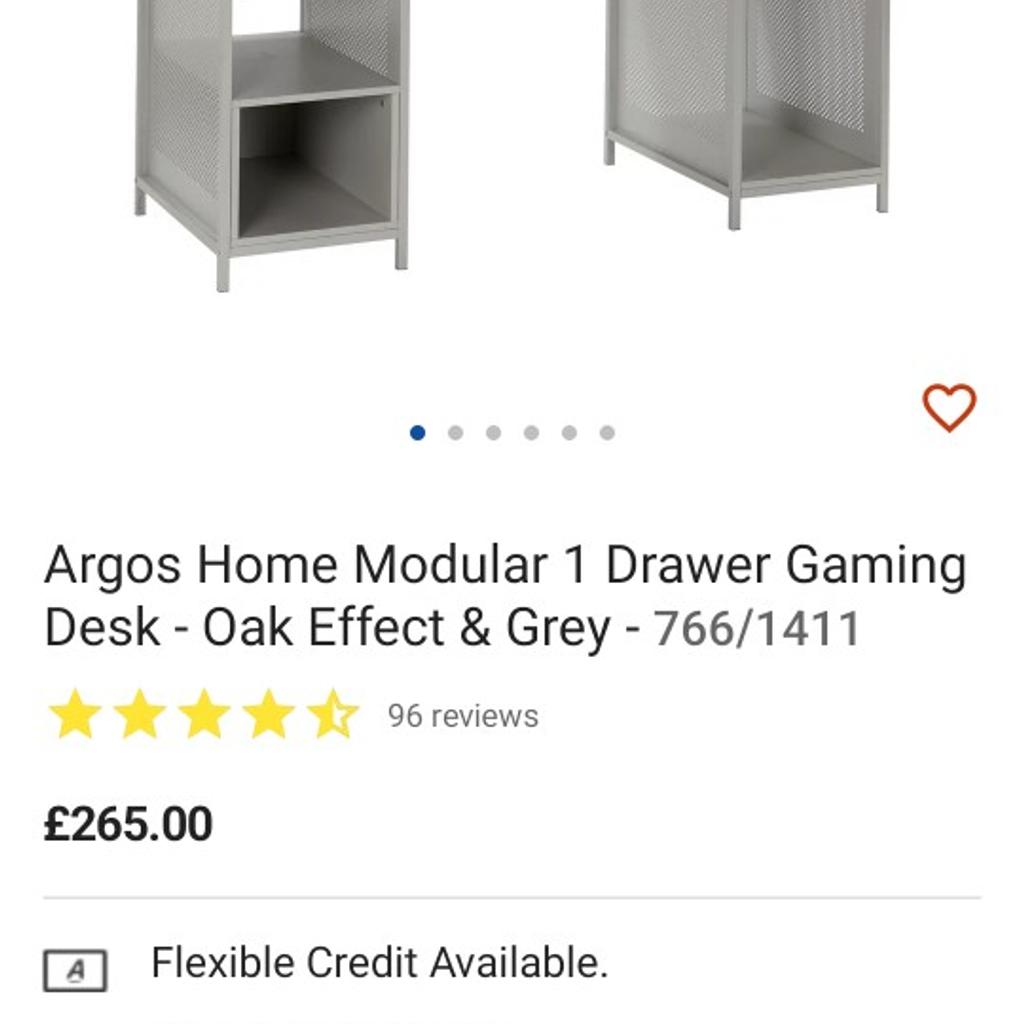Good condition desk for sale, used working from home, however slightly larger then needed now so looking to downsize.

Plenty of storage space, bought from argos see images of listing and dimensions
£265 brand new

Few marks however not overly noticable
Local delivery available for an extra fee

£80 ono