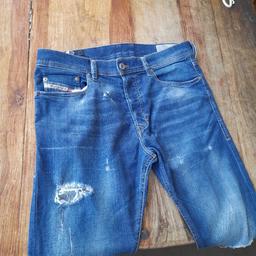 32 waist  29 leg   genuine diesel industry blue jeans   ,in good condition,  straight leg  ,