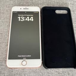 iPhone 8plus 64GB unlocked Rose Gold in very good used condition comes with charging lead and original iPhone case.. has screen protector on. Collection sw11 2TW