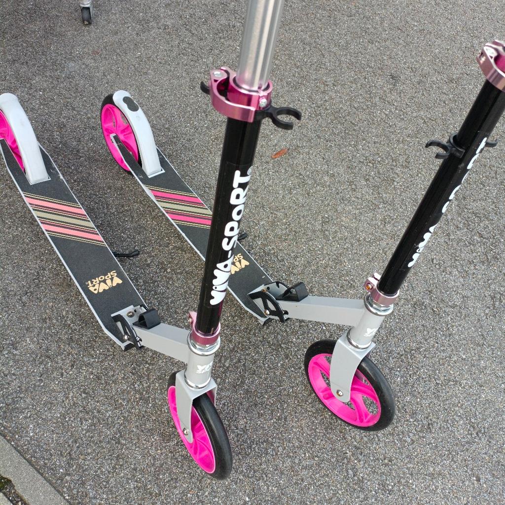 Verkaufe zwei Scooter von der Marke VIVA Sport
Preis je Stück Euro 20.-
gebrauchter guter Zustand!