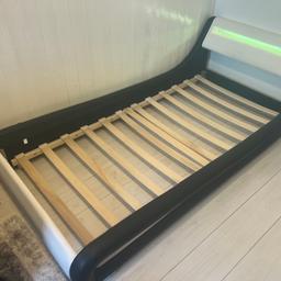 Bed with led lights. Just bought no signs of wear or tear. Good quality . Bought as brand new