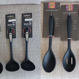 BRAND NEW SILICONE NON STICK HEAT RESISTANT LARGE SPOONS SLOTTED SPOON KITCHENCRAFT LADLES

HIGH QUALITY

DISHWASHER SAFE

LARGE LADLE HAS CUP MEASURING GUIDE

PRICE IS FOR EACH SPOON OR LADLE

CASH ON COLLECTION FROM LEICESTER