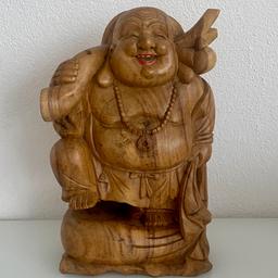 *Neu & unbenutzt*

"Happy Buddha" Lachender Buddha Figur aus Holz geschnitzt