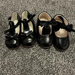 Selling 7 pairs of girls toddler shoes 
2x black patant shoes with bows size 6
1x van trainers size 6 just need a wipe over 
1x leopard print boots from matalan size 6 
1x glitter pair sandals from NEXT
1x pair of pink crocs just need a wipe over size 7
1x sock trainer from SHEIN size 7 

£40 for the lot grab a bargain