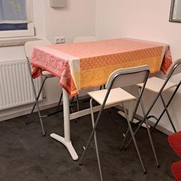 verkaufe Tisch (130x70x103) mit 4 Sesseln
