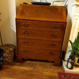 Bureau and display cabinet. Both with locking keys. Collection only.