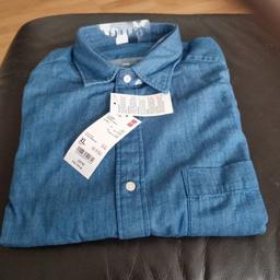 brand new mens demin shirt from uni glo size xl long sleevedNO OFFERS