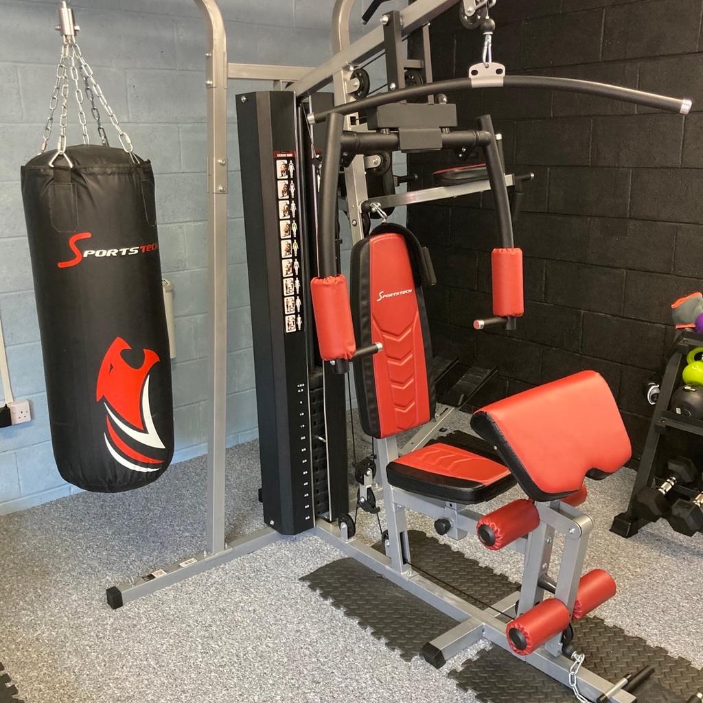 Sports Tech Multi Gym
This is a serious piece of kit.
Complete multi gym.
Large heavy punch bag,
Full seater weights station for all body workouts.
Stepper and pull up bar.
This kit is expandable and is in MINT condition.
No damage or issues.
Looking to upgrade now so need this sold for the space.
Paid well over £1300 for this set up.
Priced to sell and this IS a real bargain at this price.
COLLECTION ONLY ON THIS EQUIPMENT.