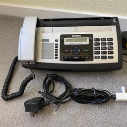 Philips PPF 685 - Fax, Dect Copier, Answering Machine and SMS. Magic 5 Voice DECT. Flexible DECT Handset, allows in house communication via intercom. Been in it's box for some time. Excellent condition, however no instructions. Will need new toner? (s) or whatever they need to work? Selling on behalf of a relative.