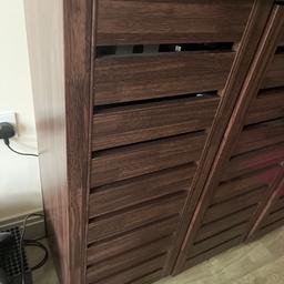 Timber art design - real wood
Very good condition, good storage place. 3 doors and 5 shelves 
WxLxD 115cmx100cmx33cm
Pick-up only