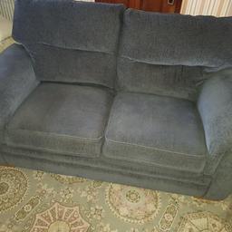 large 2 seater settee bluey grey wooden feet good condition £45