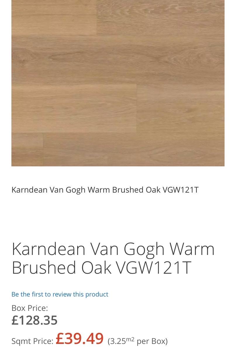 Van Gogh VGW121T karndean planks (3 boxes) in NN5 Northampton für 200 ...
