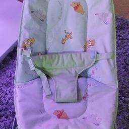 here is a Winnie the pooh baby bouncer plus play mat which make noises and some toys
collection only
cash on collection