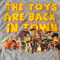 Toy Story 4 the toys are back in town men's xl t shirt. Fits like a men's large. Excellent condition. Disney Pixar. See photos for condition size flaws materials etc. I can offer try before you buy option if you are local but if viewing on an auction site viewing STRICTLY prior to end of auction.  If you bid and win it's yours. Cash on collection or post at extra cost which is £2.85 Royal Mail 2nd class. I can offer free local delivery within five miles of my postcode which is LS104NF. Listed on five other sites so it may end abruptly. Don't be disappointed. Any questions please ask and I will answer asap.
Please check out my other items. I have hundreds of items for sale including bikes, men's, womens, and children's clothes. Trainers of all brands. Boots of all brands. Sandals of all brands. 
There are over 50 bikes available and I sell on multiple sites so search bikes in Middleton west Yorkshire. hundreds of items for sale including bikes, men's, womens, and children's clothes. Tra
