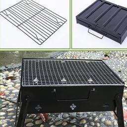 BBQ Grill, Charcoal Barbecue Grill, Fire Pit, Folding, Portable Grill, for Outdoor Cooking Camping Hiking, Picnics Trips (Large 45x29) 6 available from pet home free and smoke free