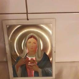 Verkaufe Bild Heilige Maria, sehr schön, 24 cm hoch, 18 cm breit, sehr guter Zustand.
