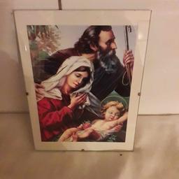 Verkaufe Bild Die Heilige Familie, sehr schön, 24 cm hoch, 18 cm breit, sehr guter Zustand.