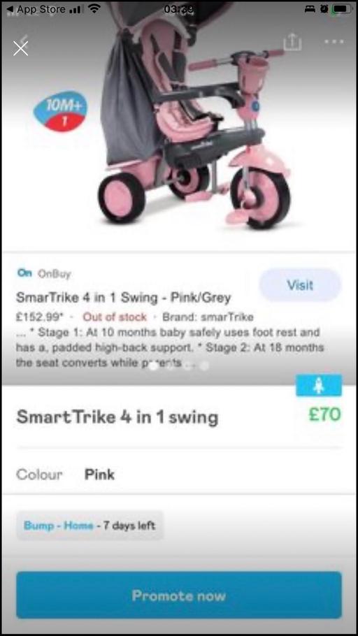 Buy & Sell North London Enfield - Photos for Smar trike 4 in 1 swing