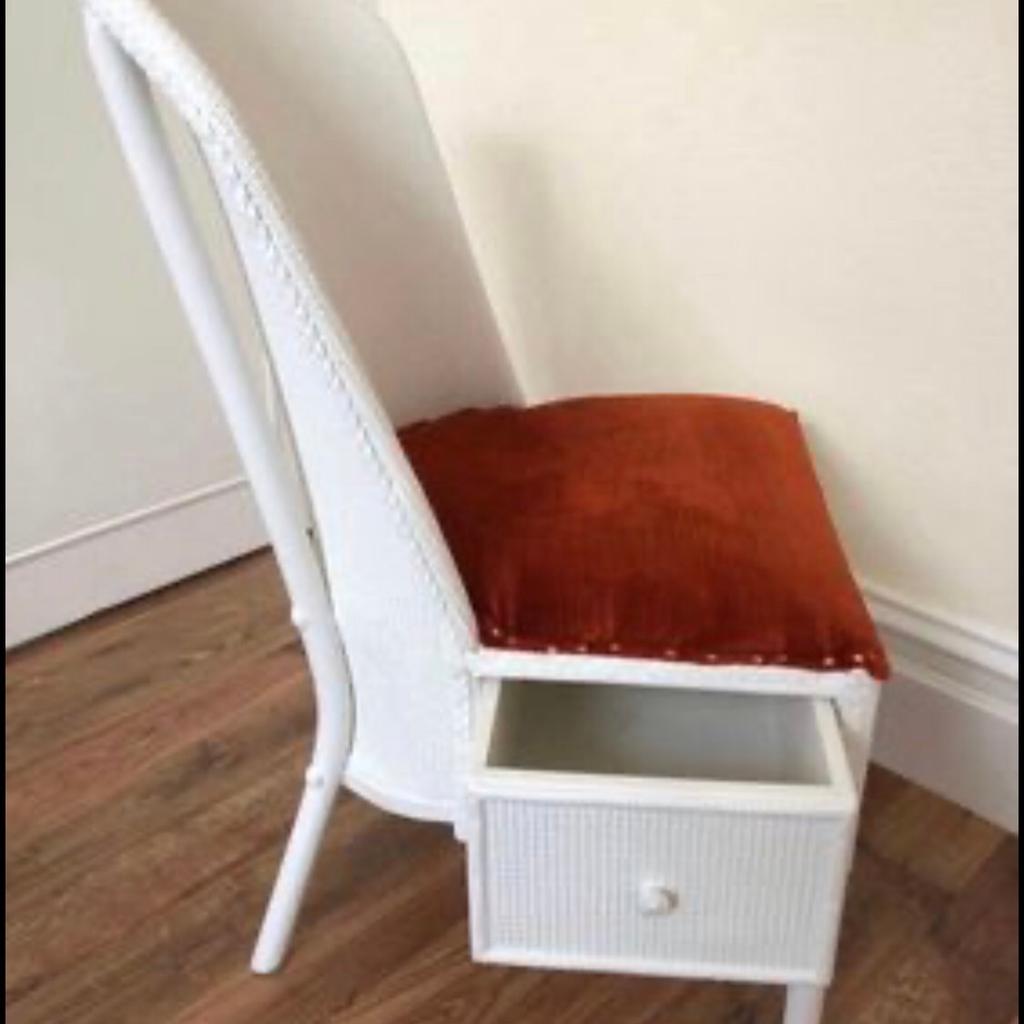 Available from postcodes TS6 or DL2
xxx 🪑 xxx 🪑 xxx 🪑 xxx 🪑 xxx 🪑 xxx
Described as a Vintage Lloyds Loom Nursing Chair from around the 1950s period
Single seat with a fitted underneath side drawer
Approximate size:
81cm x 46cm x 46cm
Seat height 40•5cm
xxx 🪑 xxx 🪑 xxx 🪑 xxx 🪑 xxx 🪑 95