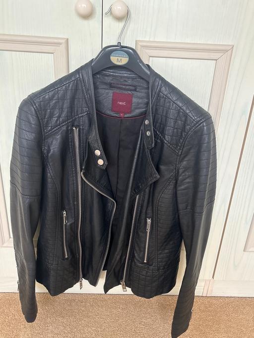 Buy & Sell Lancashire Ribble Valley - Photos for Black Next Wonensfaux leather jacket size 14