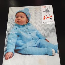 vintage baby knitting pattern 
pram set
instructions for coat leggings hat
age related wear 
some sellotape 
COLLECTION ONLY