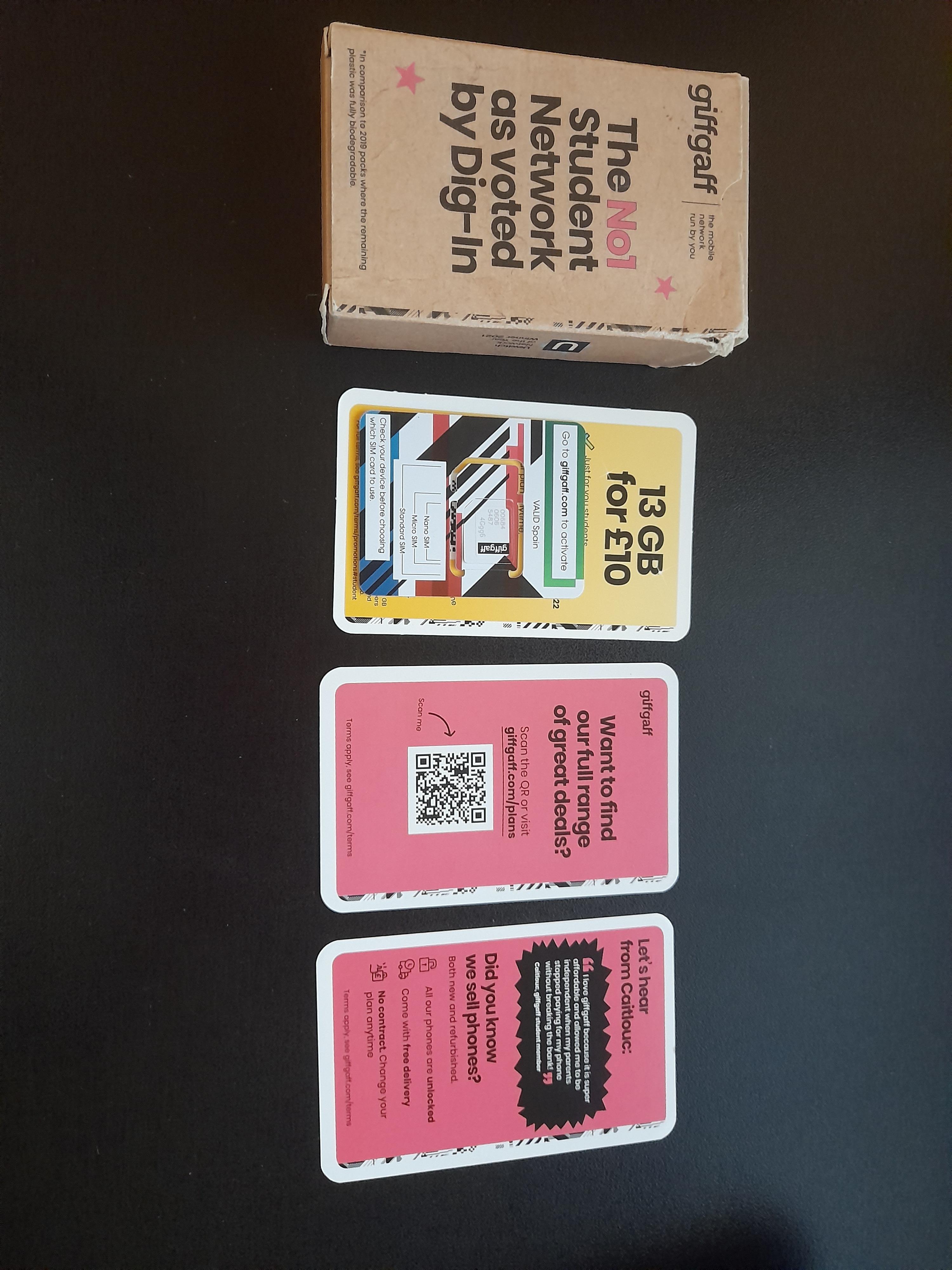 Playing Cards And New Sim From Giffgaff. In W9 London Für £ 4,00 Zum ...