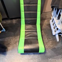 black and green gaming chair x rocker no time wasters please as they been so many or even scam