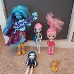 2 x MLP Equestria girls
1 x dolls
girl with pink helmet has sold