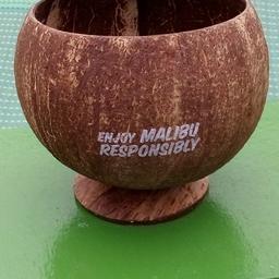Made from real coconut shell cups, not plastic Chinese replica.

Perfect addition for your Tiki Bar or BBQ party in your garden.
Standing in at 12cm tall & holding 500ml, bear in mind no two coconuts are ever the same size.

Fantastic product as usually be burnt locally or made into briquettes, so this way you can enjoy the Malibu vibe.  Enjoy

Any low offers or links being sent by scammers will be ignored; naturally.

Local collection preferred from a safe spot, Tesco Express Tulketh Mill PR2 2BT. Protects both seller & buyer.  Old school 'click & collect'.

Full payment by PayPal incl fees to equal agreed price.

I don't do bank transfers or Western Union.

Humblest of apologies.