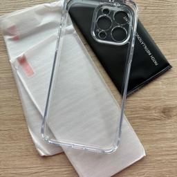 iPhone 15 Pro Max Hülle Schutzhülle Case mit Kameraschutz &  2 Stück Schutzfolie, Transparent Versand gegen Aufpreis möglich. 
Keine Garantie und kein Umtauschrecht!