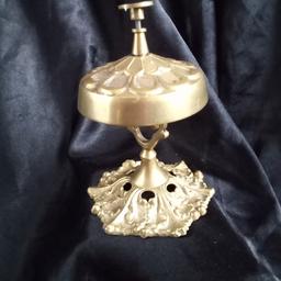 Vintage Solid Brass Table Bell, Hotel Counter Bell, Office Calling Service Bell.

Stunning heavy solid brass table bell with ornate details. It has a beautiful sound & standing in at 5" tall.  Could be used for it's purpose Orin glamping site, restaurant, cafe or family bell to let everyone know dinner is on the table.  This will cut through anyone glued to the phone, tablet, PC or watching TV.

Described as new as it's old but is great condition.

Any low offers will be ignored or links being sent by scammers; naturally.

Local collection preferred from a safe spot, Tesco Express Tulketh Mill PR2 2BT. Protects both seller & buyer.  Old school 'click & collect'.

Full payment by PayPal incl fees to equal agreed price.

I don't do bank transfers or Western Union.

Humblest of apologies.