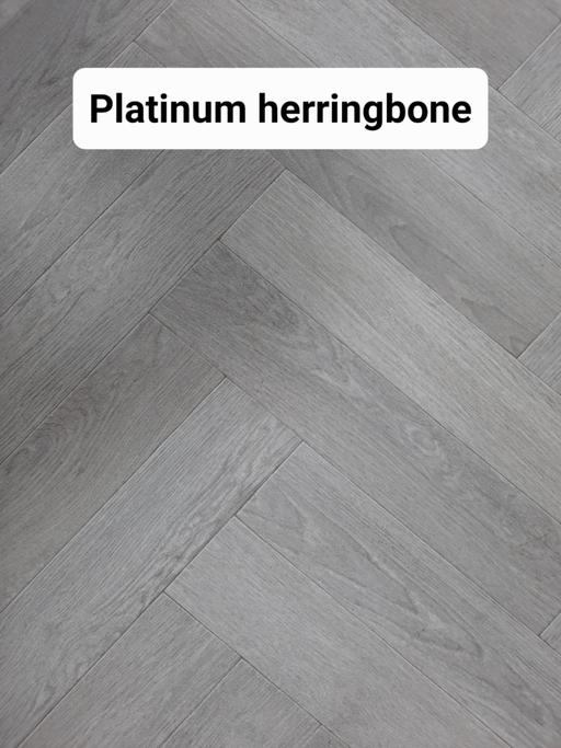 Buy & Sell Hertfordshire Broxbourne - Photos for Herringbone felt backed vinyl flooring