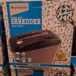 Ryman shredder in box. Customer returns. Working condition. Bargain. Original price over £35