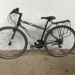 This hybrid bike has been much loved and cared for. It was last fully serviced in August 2023 when it received brand new tyres and handlebar grips. The seat was replaced a few years ago after the original one got stolen, but now has a small tear.