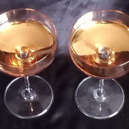 These lower Gilded Wine Glasses Set of 2 is a fun and stylish addition to your entertaining collection. They're perfect for a variety of events and occasions, including everyday use, wine tastings, weddings or romantic evening!

Any low offers will be ignored or links being sent by scammers; naturally.Any low offers will be ignored or links being sent by scammers; naturally.

Local collection preferred from a safe spot, Tesco Express Tulketh Mill PR2 2BT. Protects both seller & buyer. Old school 'click & collect'.

Full payment by PayPal incl fees to equal agreed price.

I don't do bank transfers or Western Union.

Humblest of apologies.