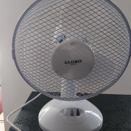 Weisser kleiner Ventilator von Globo, 3-Stufen