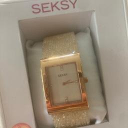 Brand new seksy watch beige sparkle brand new in box