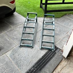 Set of metal car ramps perfect condition cash on collection