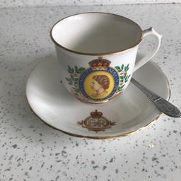 Queen’s cup, saucer & spoon