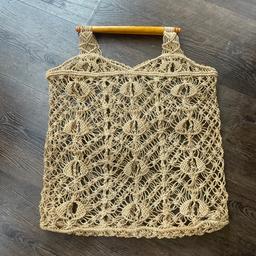 Decorative woven net bag for shopping