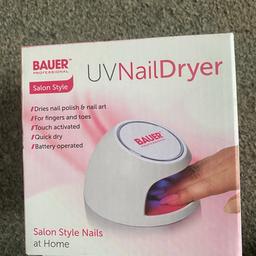 Uv Nail Dryer Battery Operated

Features: Battery Operated UV Nail Dryer Starts when fingers placed inside dryer Can be used for toes too Requires 2 x AA Batteries (Not Included)

Brand new boxed

Available for collection Blackpool or postage