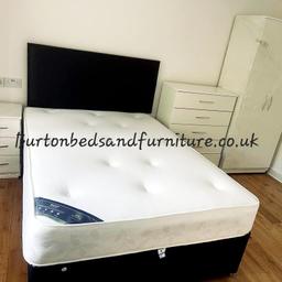 Divan beds 

Classic divan bed with 10” dual ortho memory mattress and headboard 

Complete beds 

Single £180

Double/small double £200

Kingsize £250

Add two drawers £40

Available in grey or black
delivery available