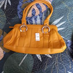 brand new wallis handbag with tags, lovely mustard colour