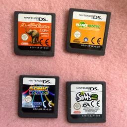 Verkaufe 4 Stück Nintendo DS Spiele 

- Planet Rescue Animal Emergency
- Sonic Colours 
- My Animal Centre Africa
- Sims 2 

Alle zusammen 30€ , einzeln jeweils 10€