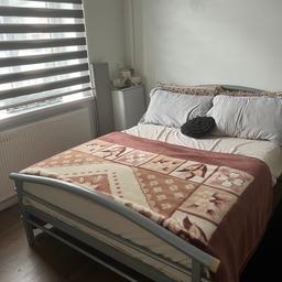 Double bed with out mattress used but in very good condition ver solid base comes from smoke and pet free home
