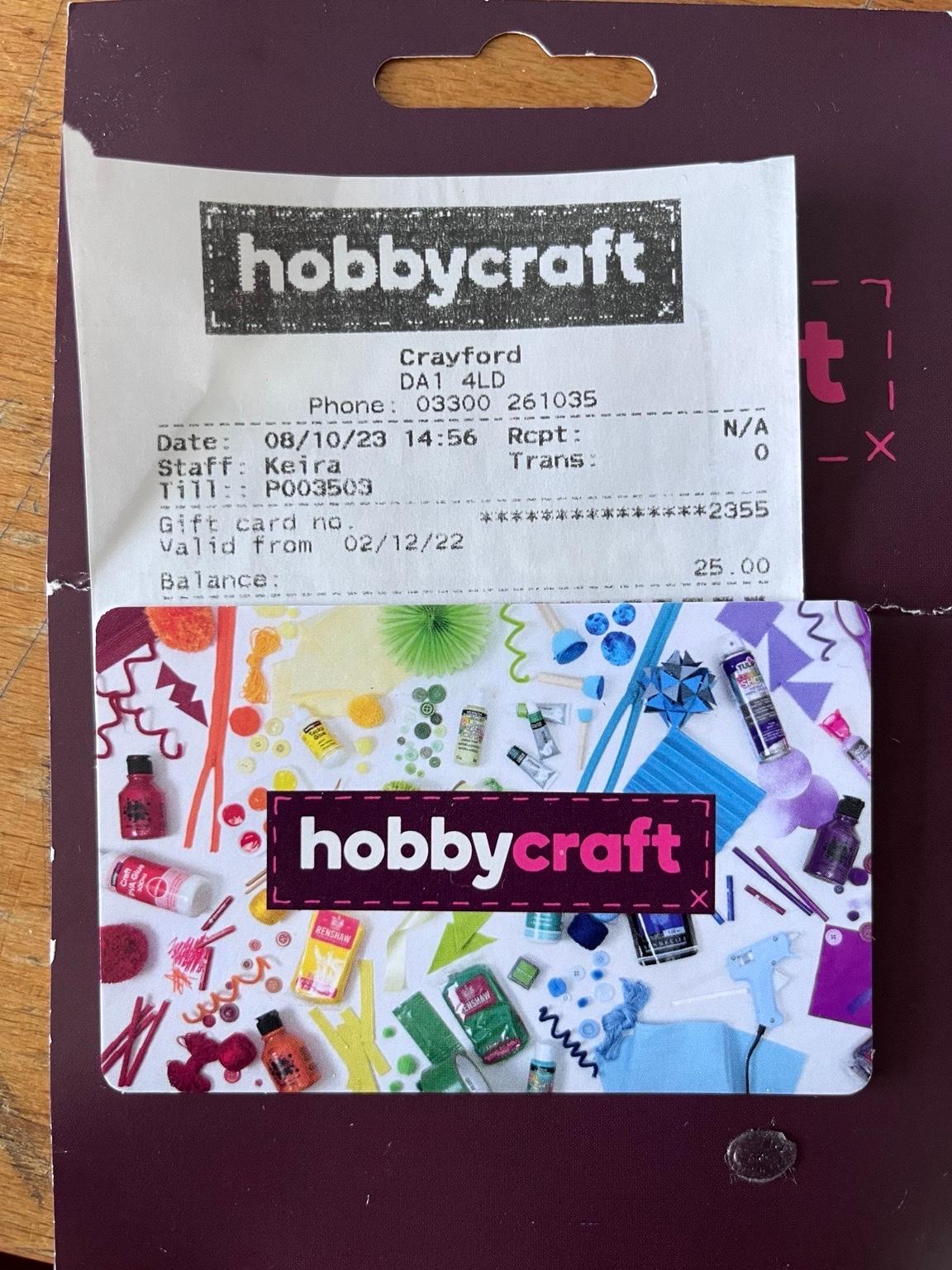 Hobbycraft Gift Card in SE18 London für 25,00 £ zum Verkauf Shpock DE