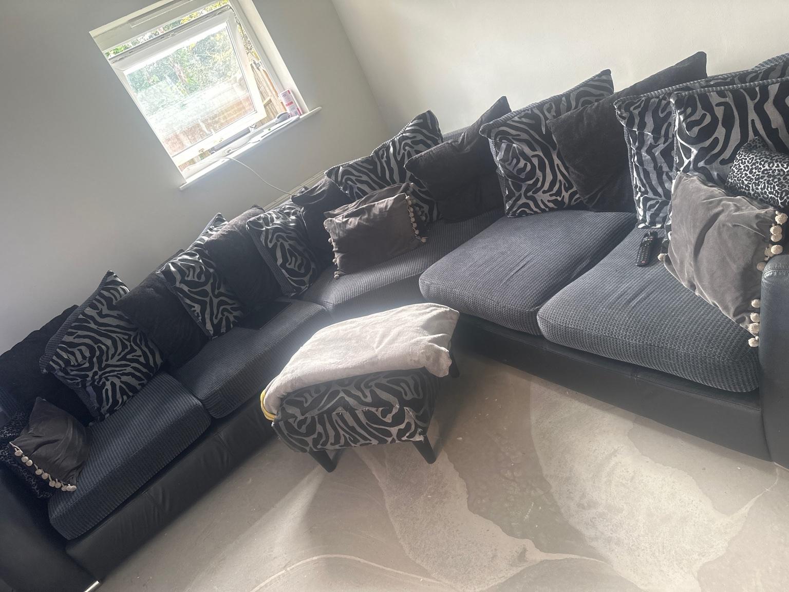 large black corner sofa dfs